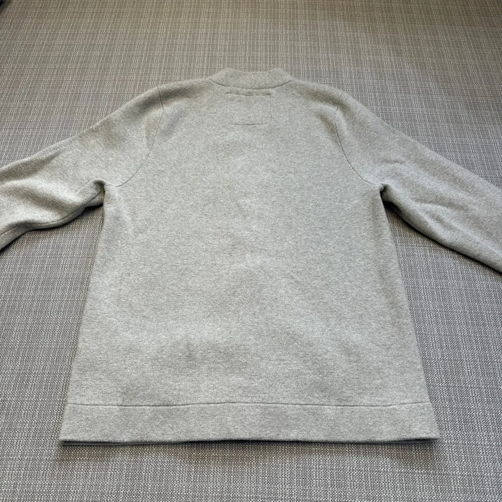 Abercrombie‎ Fitch Cardigan Sweater Mens Small Gray Button Front Moose Logo *